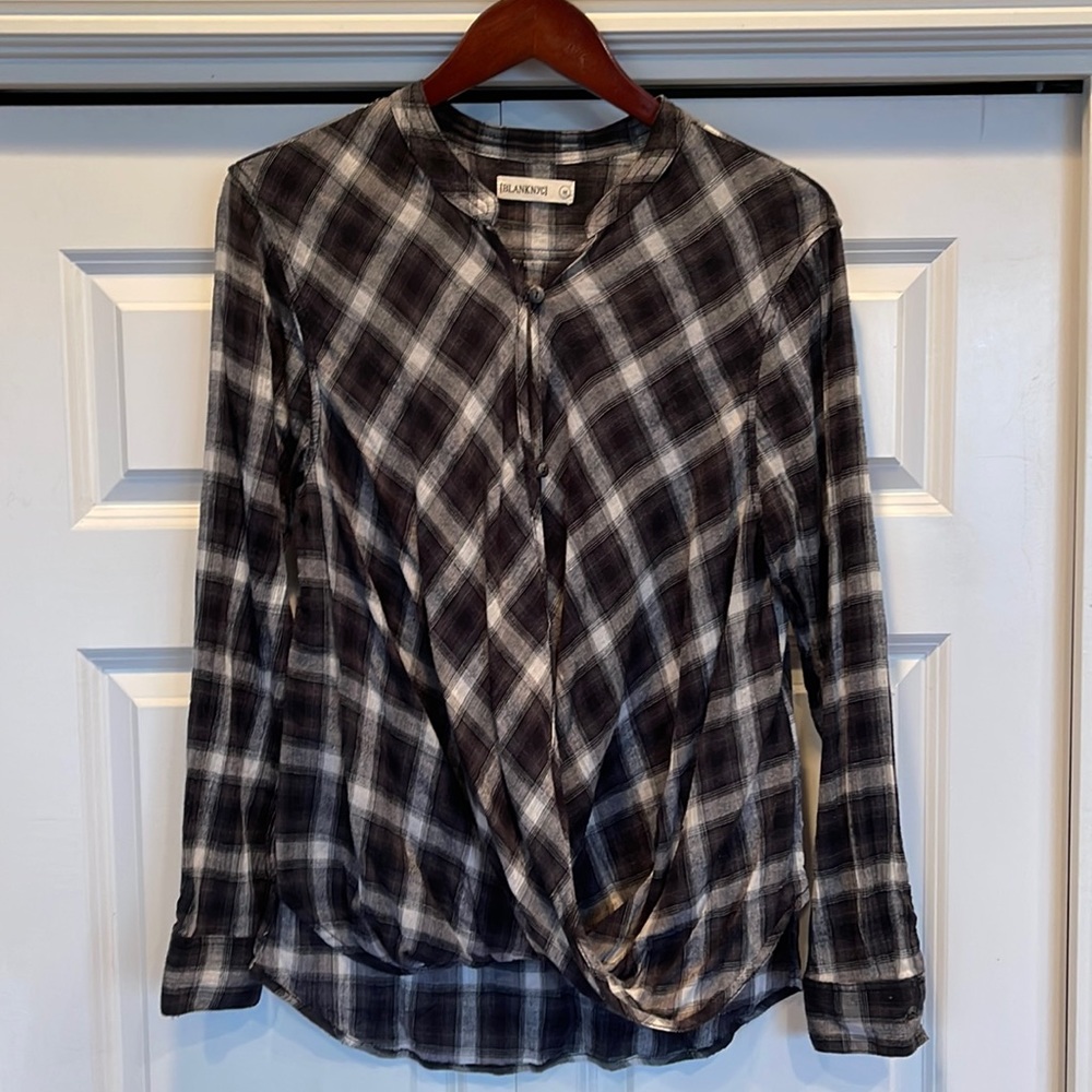 Plaid BlankNYC Blouse M